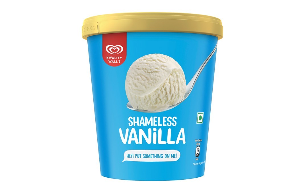 Kwality Walls Shameless Vanilla    Cup  700 millilitre